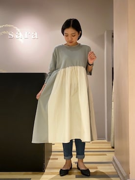 「ピスタチオ」｜「アイテム（チュニック）」を使った、ゆいさん（レディース・156cm）の春コーディネート