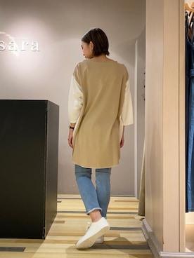 「VIDA＋（ヴィーダプラス）のアイテム」を使った、ゆいさん（レディース・156cm）の春コーディネート