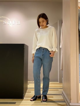 「Soierie（ソワリー）のアイテム」を使った、ゆいさん（レディース・156cm）の春コーディネート