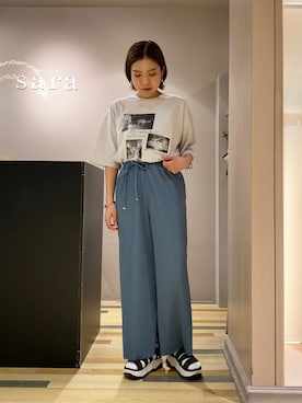 「Soierie（ソワリー）のアイテム」を使った、ゆいさん（レディース・156cm）の春コーディネート