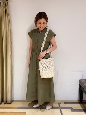 「ELENCARE DUE（エレンカーレデュエ）のアイテム」を使った、ゆいさん（レディース・156cm）の春コーディネート