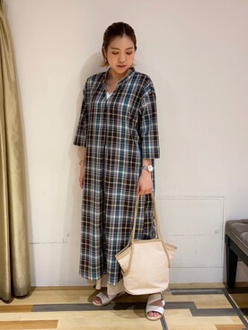 マドラスチェックシャツワンピース を使ったコーディネート一覧 Wear
