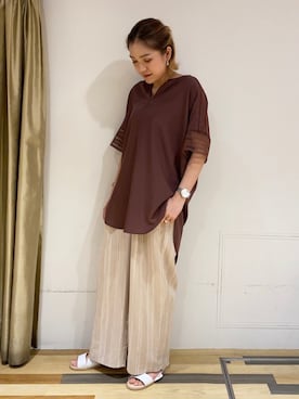 「KLASSE14（クラスフォーティーン）のアイテム」を使った、ゆいさん（レディース・156cm）の春コーディネート