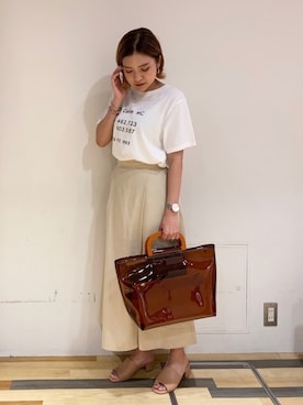 「KLASSE14（クラスフォーティーン）のアイテム」を使った、ゆいさん（レディース・156cm）の春コーディネート