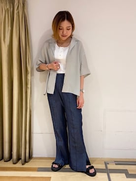 「Petit fleur（プチフルール）のアイテム」を使った、ゆいさん（レディース・156cm）の春コーディネート