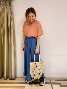 「Soierie（ソワリー）のアイテム」を使った、ゆいさん（レディース・156cm）の夏コーディネート