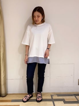 「VIDA＋（ヴィーダプラス）のアイテム」を使った、ゆいさん（レディース・156cm）の夏コーディネート