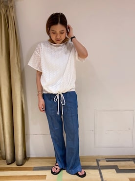 「VIDA＋（ヴィーダプラス）のアイテム」を使った、ゆいさん（レディース・156cm）の夏コーディネート