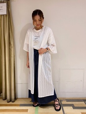「VIDA＋（ヴィーダプラス）のアイテム」を使った、ゆいさん（レディース・156cm）の夏コーディネート