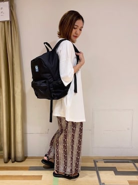 「DISCUS（ディスカス）のアイテム」を使った、ゆいさん（レディース・156cm）の夏コーディネート