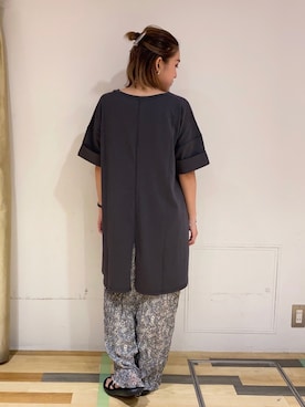 「スリット」｜「アイテム（アナログ腕時計）」を使った、ゆいさん（レディース・156cm）の夏コーディネート