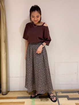 「TEN.（テン）のアイテム」を使った、ゆいさん（レディース・156cm）の夏コーディネート