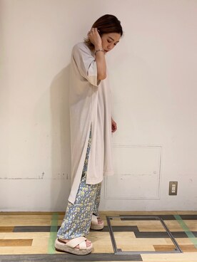 「Soierie（ソワリー）のアイテム」を使った、ゆいさん（レディース・156cm）の夏コーディネート