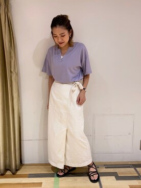 「VIDA＋（ヴィーダプラス）のアイテム」を使った、ゆいさん（レディース・156cm）の夏コーディネート