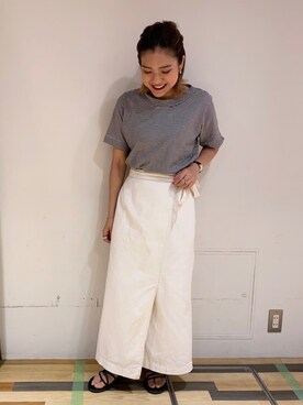 「VIDA＋（ヴィーダプラス）のアイテム」を使った、ゆいさん（レディース・156cm）の夏コーディネート