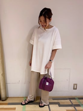 「anello（アネロ）のアイテム」を使った、ゆいさん（レディース・156cm）の夏コーディネート