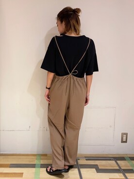 「Green　Parks（グリーンパークス）のアイテム（サロペット/オーバーオール）」を使った、ゆいさん（レディース・156cm）の夏コーディネート