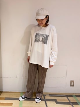 「NEW BALANCE（ニューバランス）のアイテム（帽子）」を使った、ゆいさん（レディース・156cm）の夏コーディネート