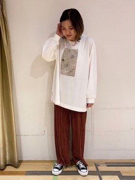 「RAY CASSIN（レイカズン）のアイテム（トップス）」を使った、ゆいさん（レディース・156cm）の夏コーディネート