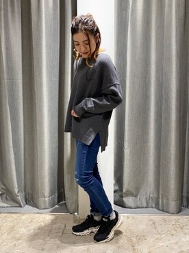 「ニットコーデ」｜「NIKE（ナイキ）のアイテム」を使った、ゆいさん（レディース・156cm）の秋コーディネート