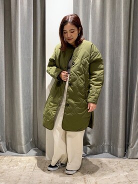 「キルティングコート」｜ゆいさん（レディース・156cm）の秋コーディネート
