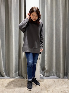 「NIKE（ナイキ）のナイキ エア マックス 95 プレミアム コントラスト ウィメンズシューズ / NIKE AIR MAX 95 PREMIUM CONTRAST（スニーカー）」を使った、ゆいさん（レディース・156cm）の冬コーディネート