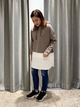 「NIKE（ナイキ）のナイキ エア マックス 95 プレミアム コントラスト ウィメンズシューズ / NIKE AIR MAX 95 PREMIUM CONTRAST（スニーカー）」を使った、ゆいさん（レディース・156cm）の冬コーディネート