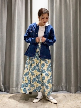 「AMERICAN HOLIC（アメリカンホリック）のアイテム（ブルゾン）」を使った、ゆいさん（レディース・156cm）の春コーディネート