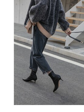 「coco’sのアイテム（デニムパンツ、ブラック系）」を使った、Coco’sさん（レディース・162cm）の冬コーディネート