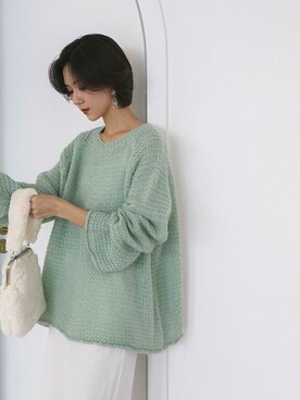 「coco’sのアイテム（チノパンツ、ホワイト系）」を使った、Coco’sさん（レディース・162cm）の冬コーディネート