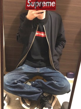 「NANO universe（ナノユニバース）のアイテム（MA-1）」を使った、しょさん（メンズ・169cm）の秋コーディネート