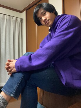 「青系コーデ」｜けんとさん（メンズ・177cm）の春コーディネート