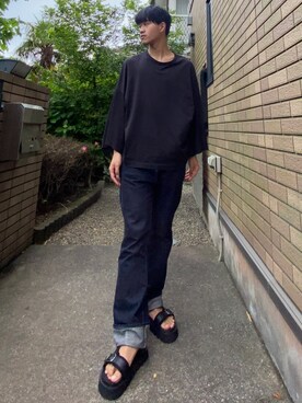 「smoothday（スムースデイ）のアイテム」を使った、けんとさん（メンズ・177cm）の春コーディネート