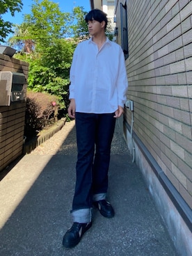 「BLACK LABEL CRESTBRIDGE（ブラックレーベル・クレストブリッジ）のアイテム（シューズ）」を使った、けんとさん（メンズ・177cm）の春コーディネート