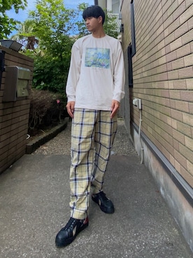 「BLACK LABEL CRESTBRIDGE（ブラックレーベル・クレストブリッジ）のアイテム（シューズ）」を使った、けんとさん（メンズ・177cm）の春コーディネート