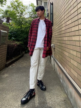 「BLACK LABEL CRESTBRIDGE（ブラックレーベル・クレストブリッジ）のアイテム（シューズ）」を使った、けんとさん（メンズ・177cm）の夏コーディネート