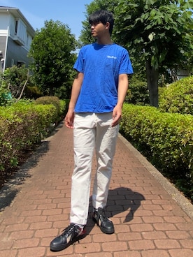 「BLACK LABEL CRESTBRIDGE（ブラックレーベル・クレストブリッジ）のアイテム（シューズ）」を使った、けんとさん（メンズ・177cm）の夏コーディネート