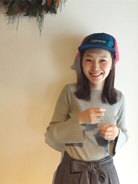 「URBAN RESEARCH（アーバンリサーチ）のUR ワイドリブ袖フレアカットソー（Tシャツ/カットソー）」を使った、mioさん（レディース・166cm）の冬コーディネート