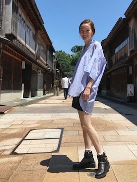「青」｜mioさん（レディース・166cm）の夏コーディネート
