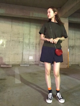 「HACHE（アッシュ）のアイテム」を使った、mioさん（レディース・166cm）の夏コーディネート