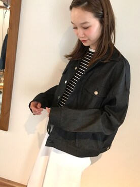 mioさんの「RIGID DENIM JACKET」を使ったコーディネート