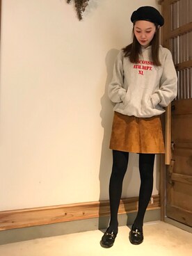 「GUCCI（グッチ）のアイテム（シューズ）」を使った、mioさん（レディース・166cm）の秋コーディネート