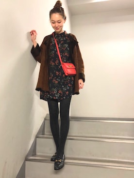 「UNKNOWN.（アンノウン）のアイテム」を使った、mioさん（レディース・166cm）の冬コーディネート