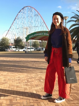 「UNKNOWN.（アンノウン）のアイテム」を使った、mioさん（レディース・166cm）の冬コーディネート
