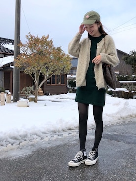 「Vincent et Mireille（バンソンエミレイユ）のアイテム」を使った、mioさん（レディース・166cm）の冬コーディネート
