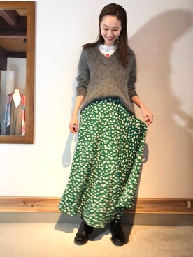 「GIVENCHY（ジバンシイ）のアイテム」を使った、mioさん（レディース・166cm）の冬コーディネート