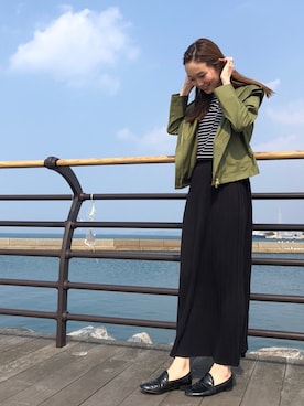 「URBAN RESEARCH ROSSO WOMEN（アーバンリサーチ　ロッソ）のアイテム（ブルゾン）」を使った、mioさん（レディース・166cm）の春コーディネート