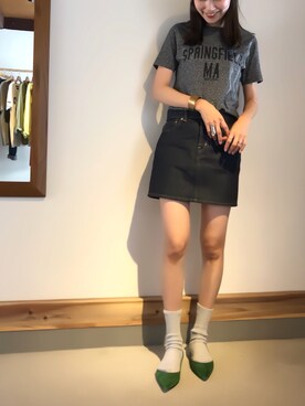 「BEDWIN（ベドウィン）のアイテム」を使った、mioさん（レディース・166cm）の夏コーディネート