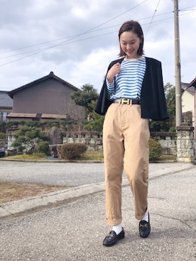 「GUCCI（グッチ）のアイテム（シューズ）」を使った、mioさん（レディース・166cm）の冬コーディネート
