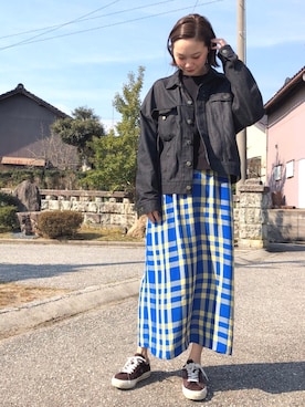 「JOHN LAWRENCE SULLIVAN（ジョンローレンスサリバン）のアイテム（ジャケット/アウター）」を使った、mioさん（レディース・166cm）の春コーディネート